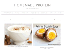 Tablet Screenshot of homemadeprotein.com